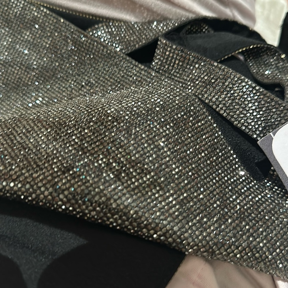 Glam Charcoal sparkle square cropped tank top - Picture 5 of 11